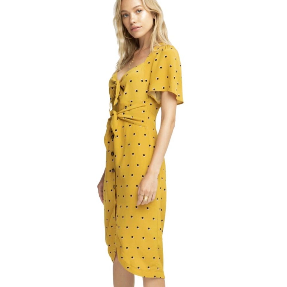 ASTR THE LABEL NWT Cole Polka Dot Midi Dress size XS